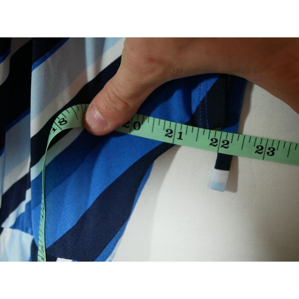 NWOT Blue Striped Faux Wrap-Style Women's Dress 22/24 - Picture 9 of 10